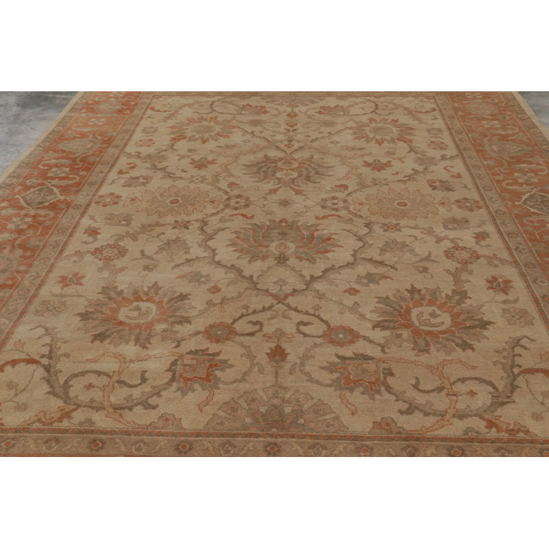 Rug & Kilim's Persian Sultanabad Style Rug In Beige And Orange With Florals