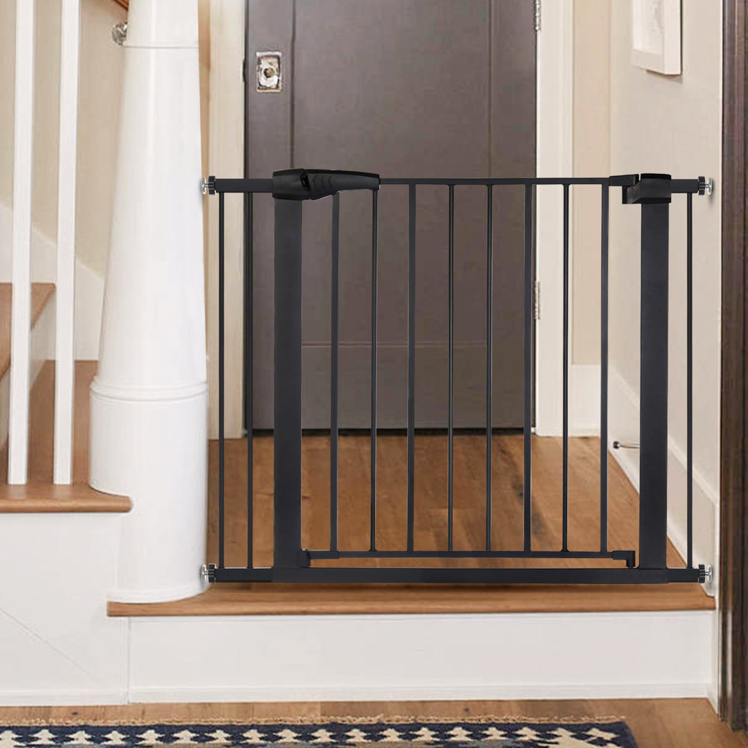 29.5"-40.5"Wide Metal Auto Close Baby Safety Gate Pressure Mounted Walk Thru Pet Gates Toocapro 