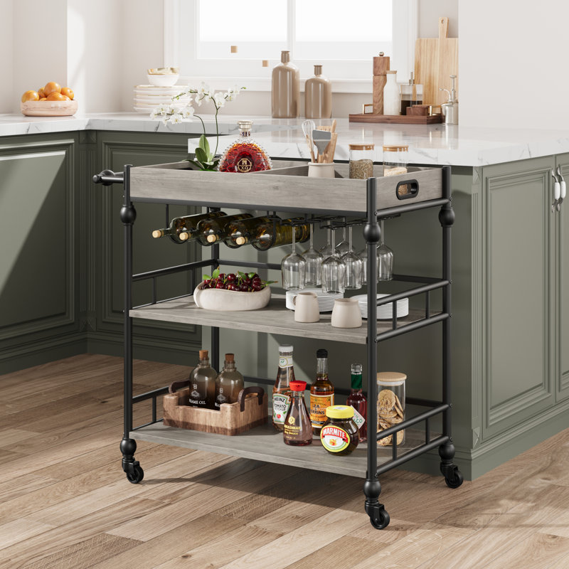 86.5cm W Iron Storage Rack, Grey