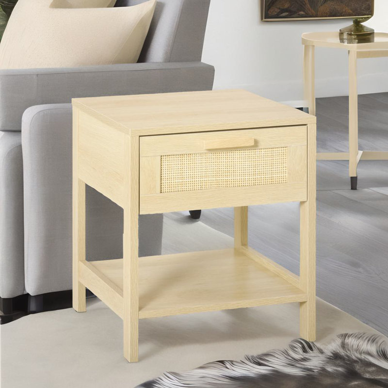 Anthimos 40cm W Manufactured Wood Bedside Table