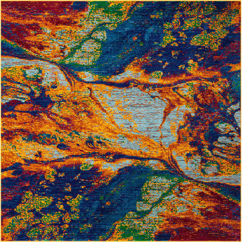 Markon Abstract Indoor Rug, Square 10'