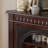 Nut-Brown Solid Wood Freestanding Fireplace