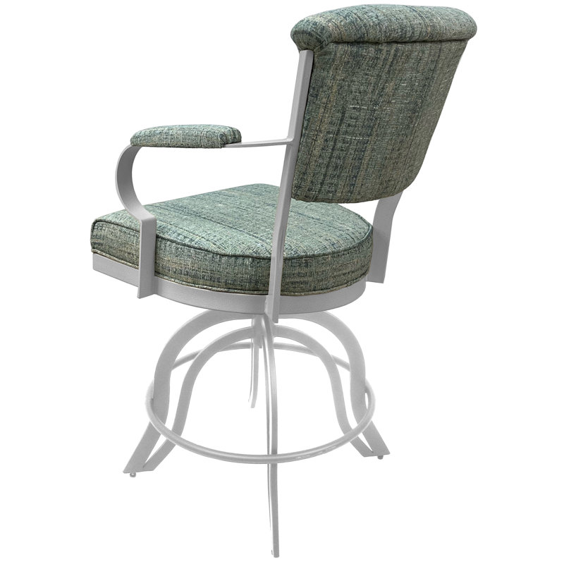 Tabouret de bar et de comptoir pivotant Racégal, Blanc, Aquatinte, Tabouret de comptoir (siège d'une hauteur de 26 p