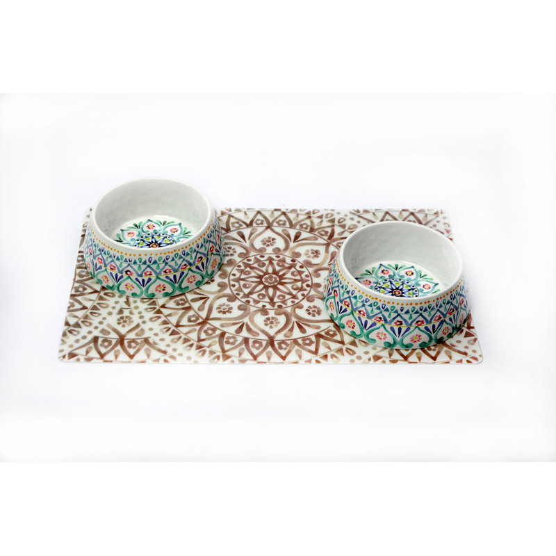 Milagros Anti-Skid Pet Bowl, Blue