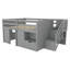 Lit de rangement en mezzanine en bois, cadre gris moderne pour chambre d'enfant