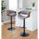 Swivel Upholstered Adjustable Height Counter Stool with Metal Frame