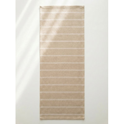 Chemin de table d'extérieur Pure Green Regatta Stripe 14 x 72 po