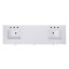 Meuble-lavabo double 72 po avec plateau en quartz Celine, chêne clair-1912960745