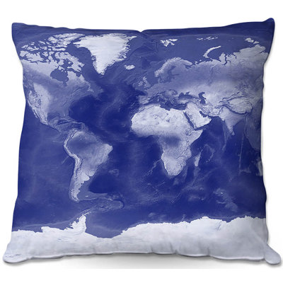Coussin décoratif plan du monde de canapé