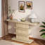 Console 63 po vintage avec tablettes de rangement ouvertes à 2 niveaux et grand plateau de table-130192783