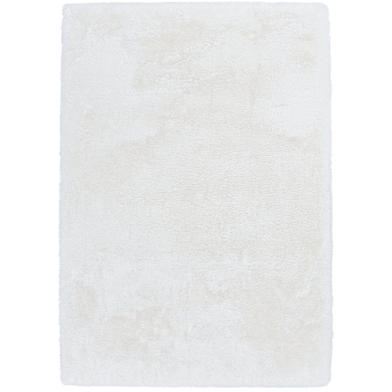 Tapis d'intérieur en polyester blanc Everly Quinn Patricio, Rectangle 4,99 pi x 6,99 pi