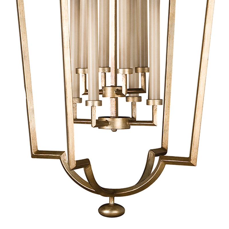 Allegretto 8 - Light Chandelier, Burnished Gold Leaf