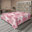 Rubis pâle, gris et rose / motif floral