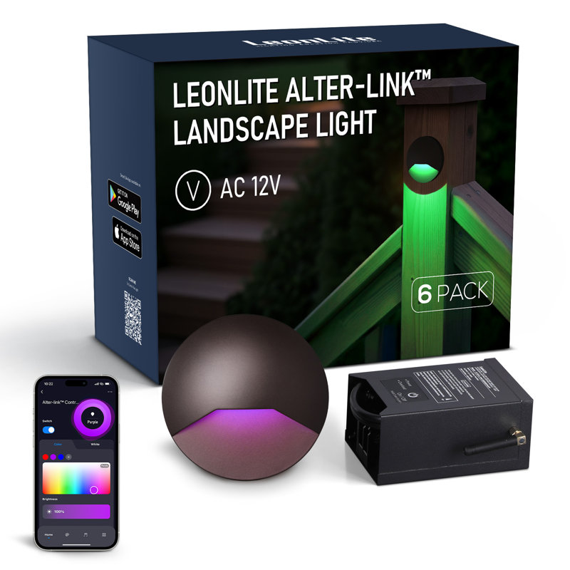 Lumières de terrasse intelligentes à basse tension Alter-Link, contrôleur bi-débit inclus, 1800k-5000k