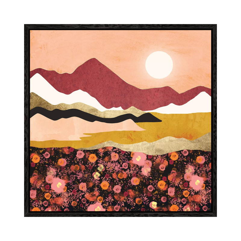 Autumn Field II - Print on Canvas, Black Framed, 93.98 cm H x 93.98 cm W