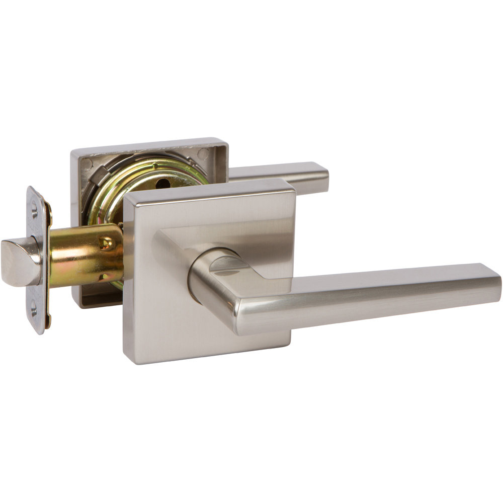 Vida Passage Door Lever with Square Rosette Delaney Hardware 