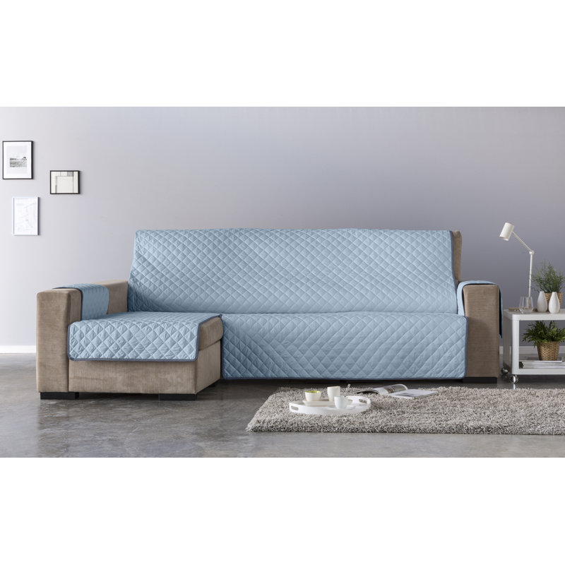 Eden Polyester Chaise Lounge Slipcover, 220cm H x 400cm W x 220cm D