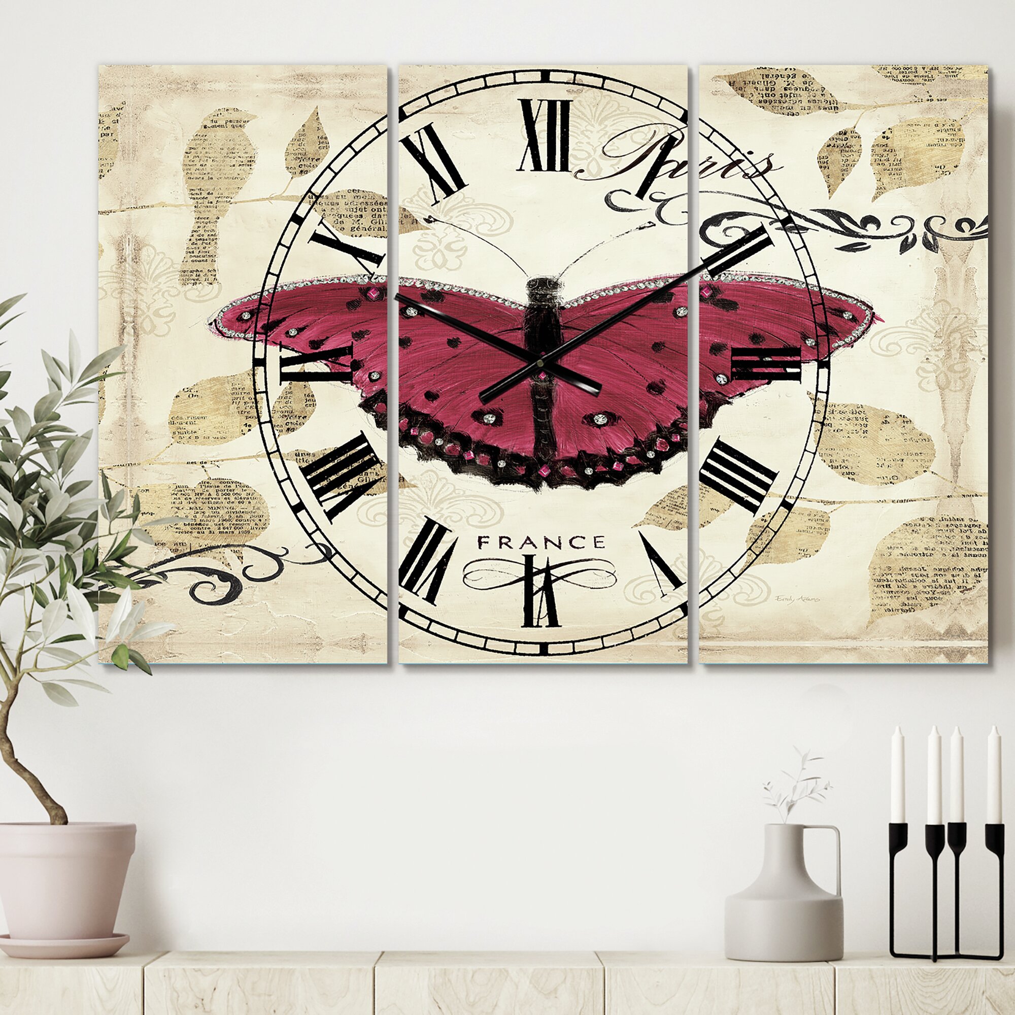 The Twillery Co.® Swigart Oversized Farmhouse Wall Clock | Wayfair