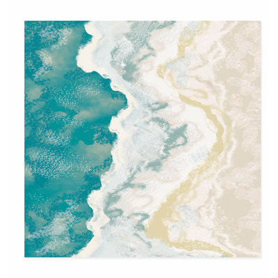 «Beach and Coastal Tropical Ocean Shore», reproduction d'art moderne sans cadre
