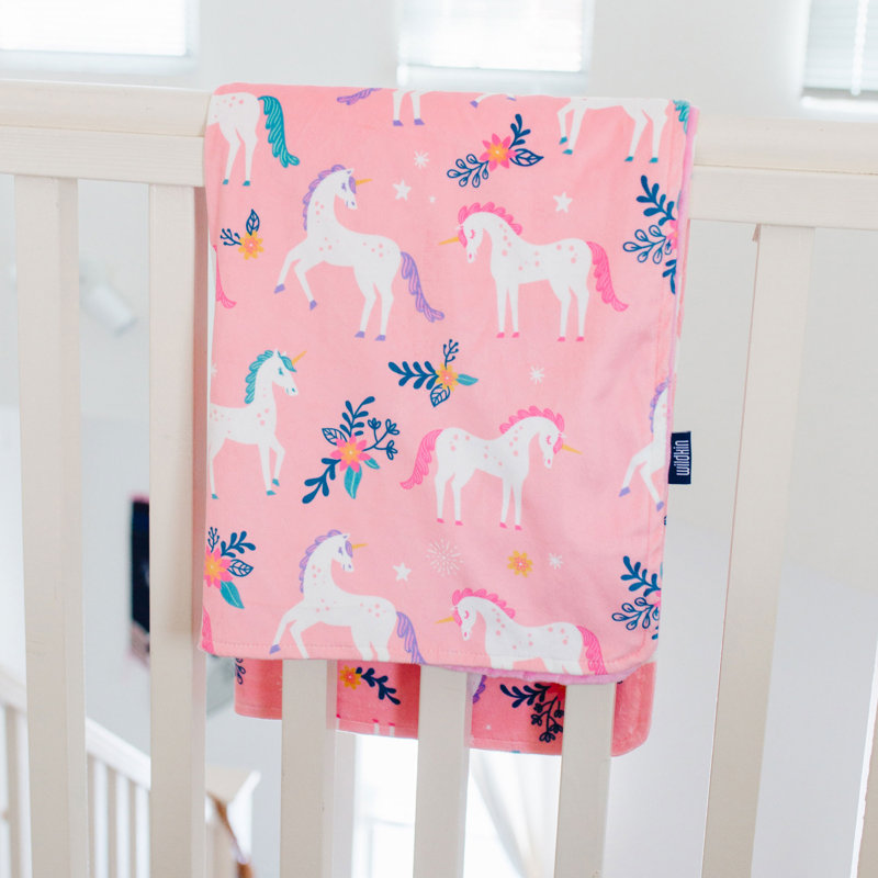 Jeté en peluche Wildkin - Confort doux et confortable, idéal pour les tout-petits, les voyages et les garderies - Licornes magiques