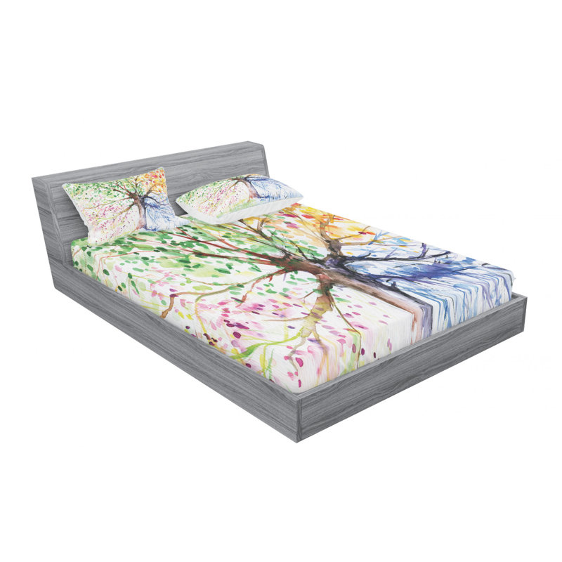 Microfiber Sheet Set, Queen Sheet Set with Fitted Sheet