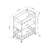 Rolling Kitchen Cart With Three Tiers And Four Wine Bottle Rack
