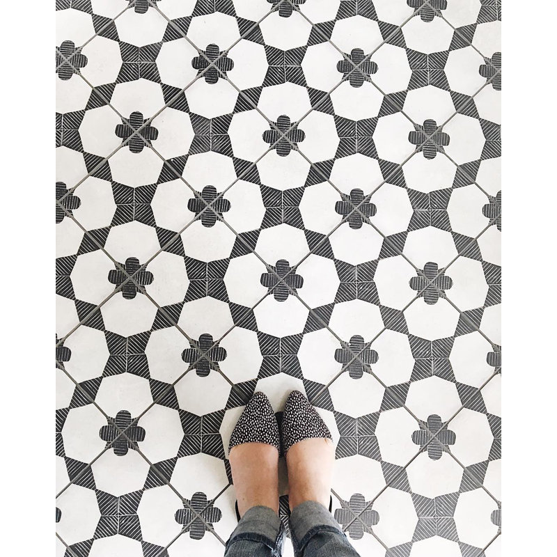 Enchante Decorative 8" x 8" Porcelain Field Tile in Moderno