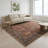 Machine Washable Non-Slip - Terracotta / Mustard Traditional Rug-1396978545