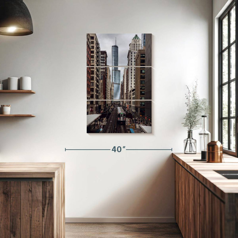 Nicci Chicago Train Ride, 38" H x 24" W