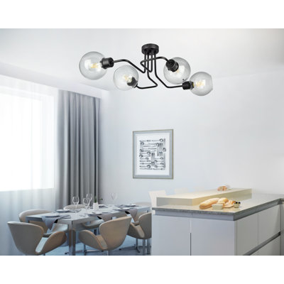 Sargat Glass Semi Flush Mount