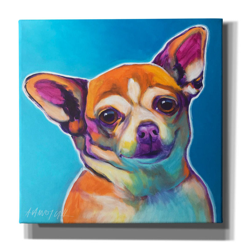 "Chihuahua - Starr" par Dawg Painter, H 12 po x l 12 po x P 0,75 po