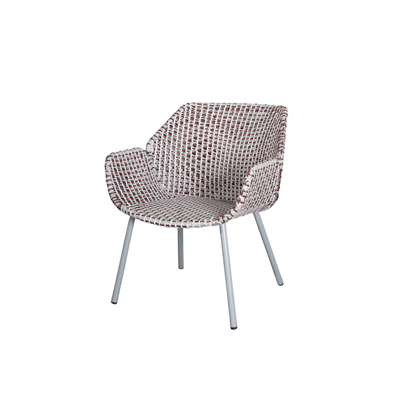 Vibe Patio Armchair with Cushion, Dark Gray, Light Gray