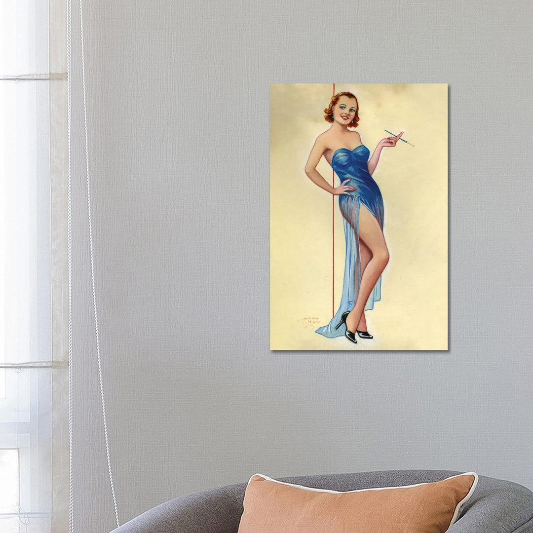 1940s UK Pinup Poster von Laurence Miller - Galerie-verpackte Leinwand Giclée auf Leinwand