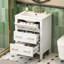Meuble-lavabo moderne 24 po avec lavabo en céramique et structure en bois massif Nara-123512853