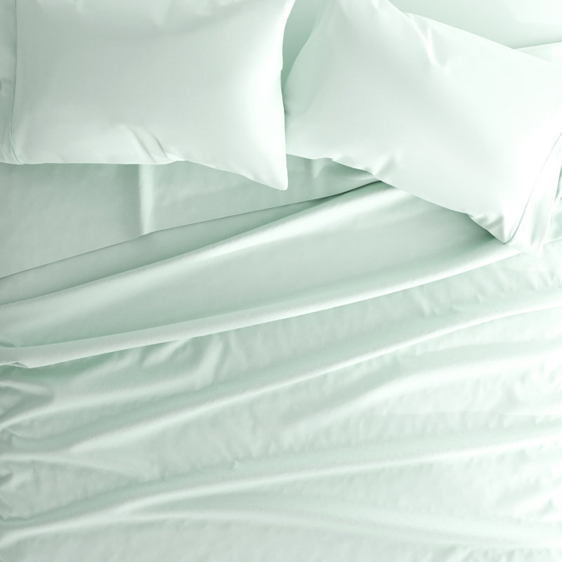 Becky Cameron 1800 Series Double-Brushed Microfiber 4 Piece Sheet Set, Twin Sheet Set + Fitted Sheet + 1 Pillowcase, Mint