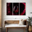 Ensemble de 3 pièces de vin rouge sur toile-2097951474