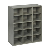ECR4Kids Streamline 15 Cubby Tray Storage Cabinet, 5x3, Classroom Furniture