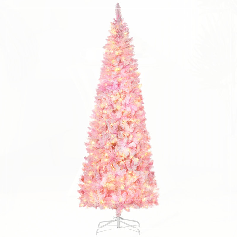 Arbre de Noël artificiel enneigé 7,5 pi, Non pré-éclairé, H 7,4 po