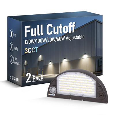 Ensemble de luminaire mural 120w / 100w / 90w / 60w 3cct To Dawn
