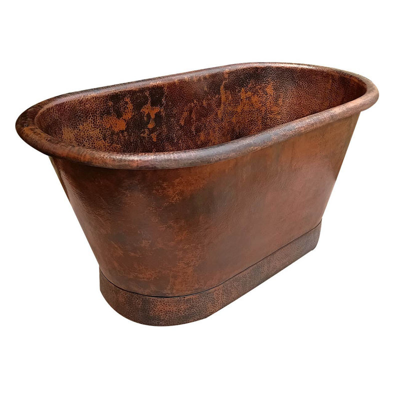 60'' x 20'' Freestanding Soaking Copper Bathtub
