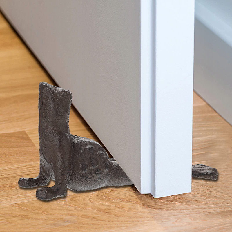 Butoir de porte grenouille en fonte - Cale de porte de plancher robuste sans perçage