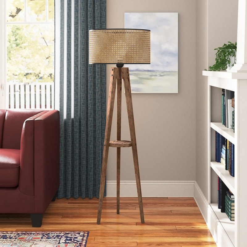 Livia 153cm Brown Tripod Floor Lamp