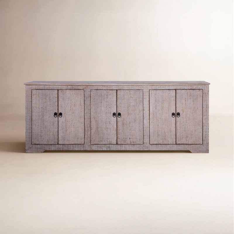 Tamarindo 83'' Sideboard, 32" H x 83" W x 18" D, Light Warm Wash, 6