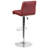 Nusbaum Vinyl Adjustable Height Barstool with Rolled Seat and Chrome Base-628948596