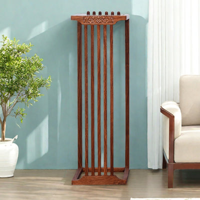 Flower stand solid wood carving smooth rounded