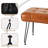 Faux Leather Upholstered Vanity Stool with Metal Legs-38912586