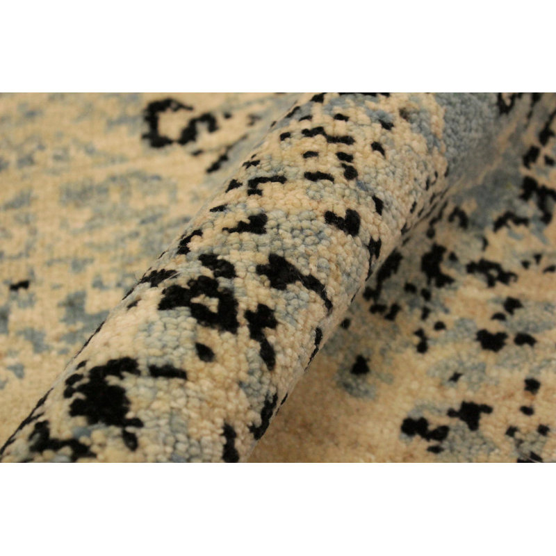 Tapis unique bleu / rouge 3 pi 10 po x 5 pi 11 po par Arshs Fine Rugs