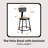 Felix  Steel Stool with Backrest,  Assembly Ready-99372967-99372966-99372965