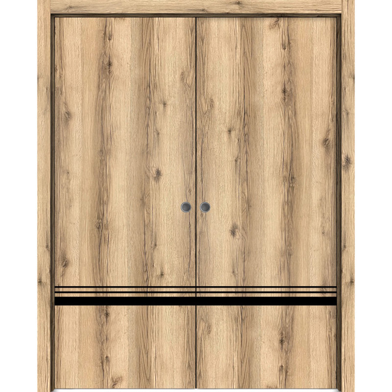 Portes françaises en bois massif massif, Chêne, 36 po x 80 po