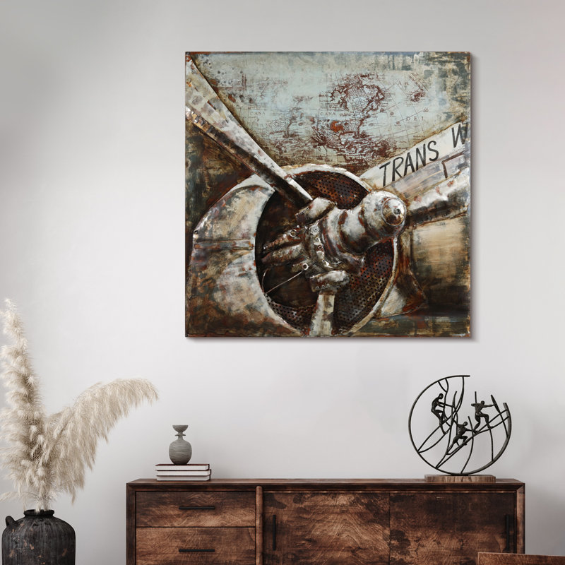 Décoration murale rétro en fer 3D 3D
